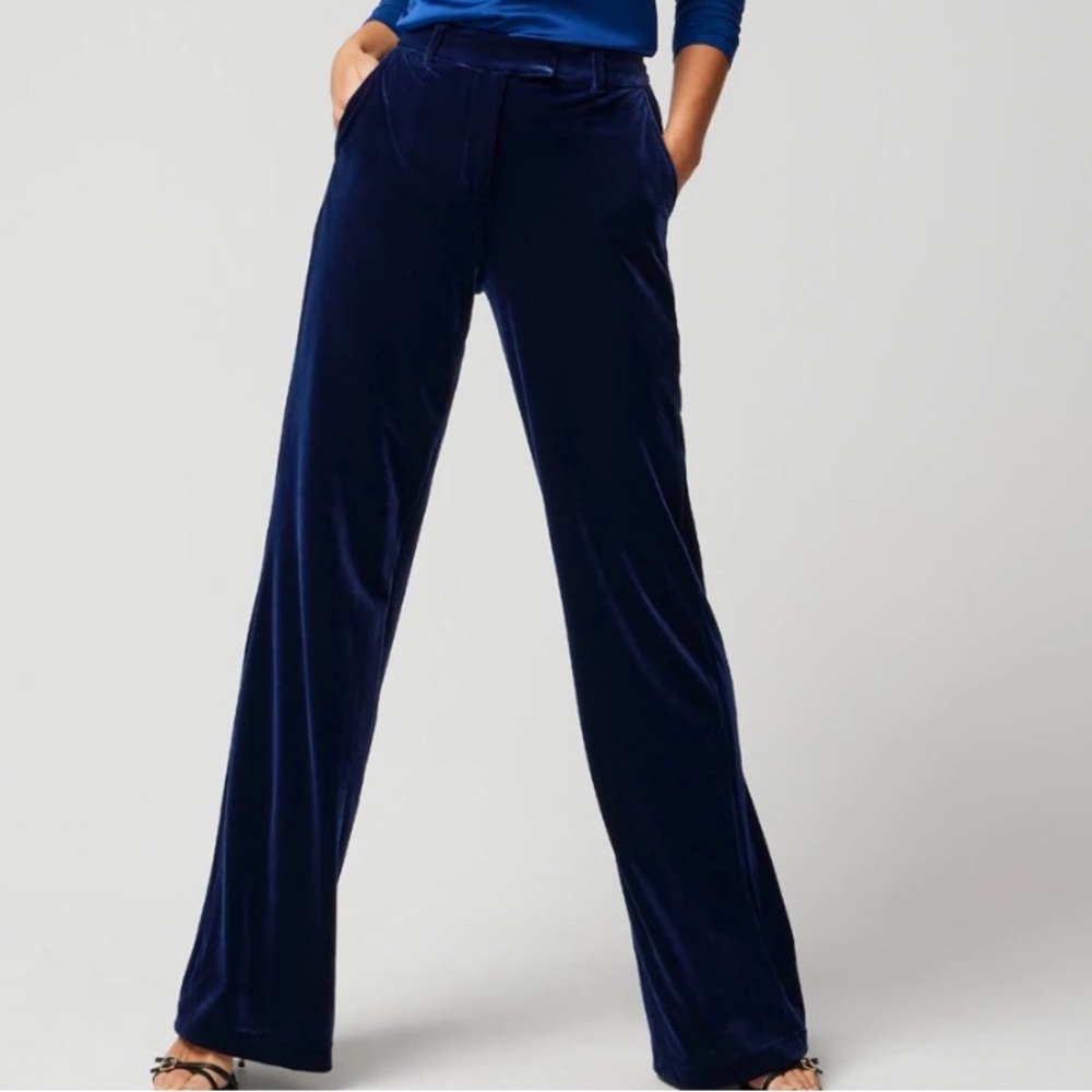 Navy Velvet Women's Trousers